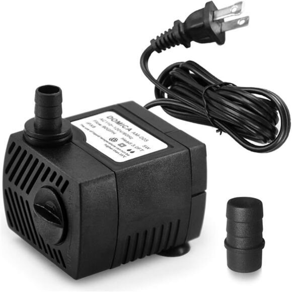 90 GPH Mini Submersible Pump, Small Fountain Pump (5W 350L/H) for water feature - Picture 1 of 7